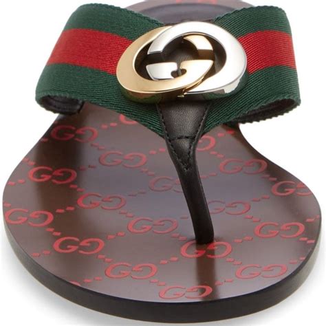 Shop Gucci Kika Thong Sandals 